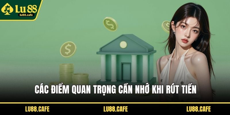 Các điểm quan trọng cần nhớ khi rút tiền