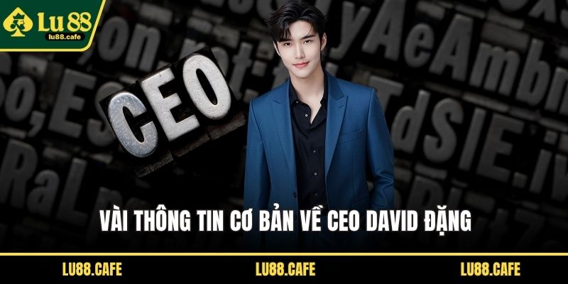 Vài thông tin cơ bản về CEO David Đặng